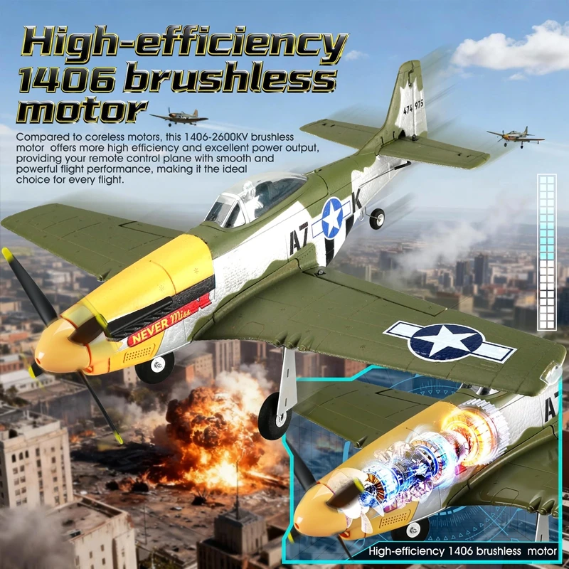 Vue rapprochée du cockpit de l'avion RC Brushless RTF avec LED et 2 Batteries - Prêt à Voler, Bleu Marine