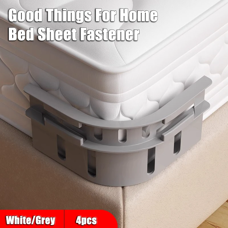 Neat Sheets 4PCS Invisible Bed Sheet Holder Clips No Slip NeedleFree Grippers Secure Safe Bedding Anti-Shift Fasteners Home/Crib 1
