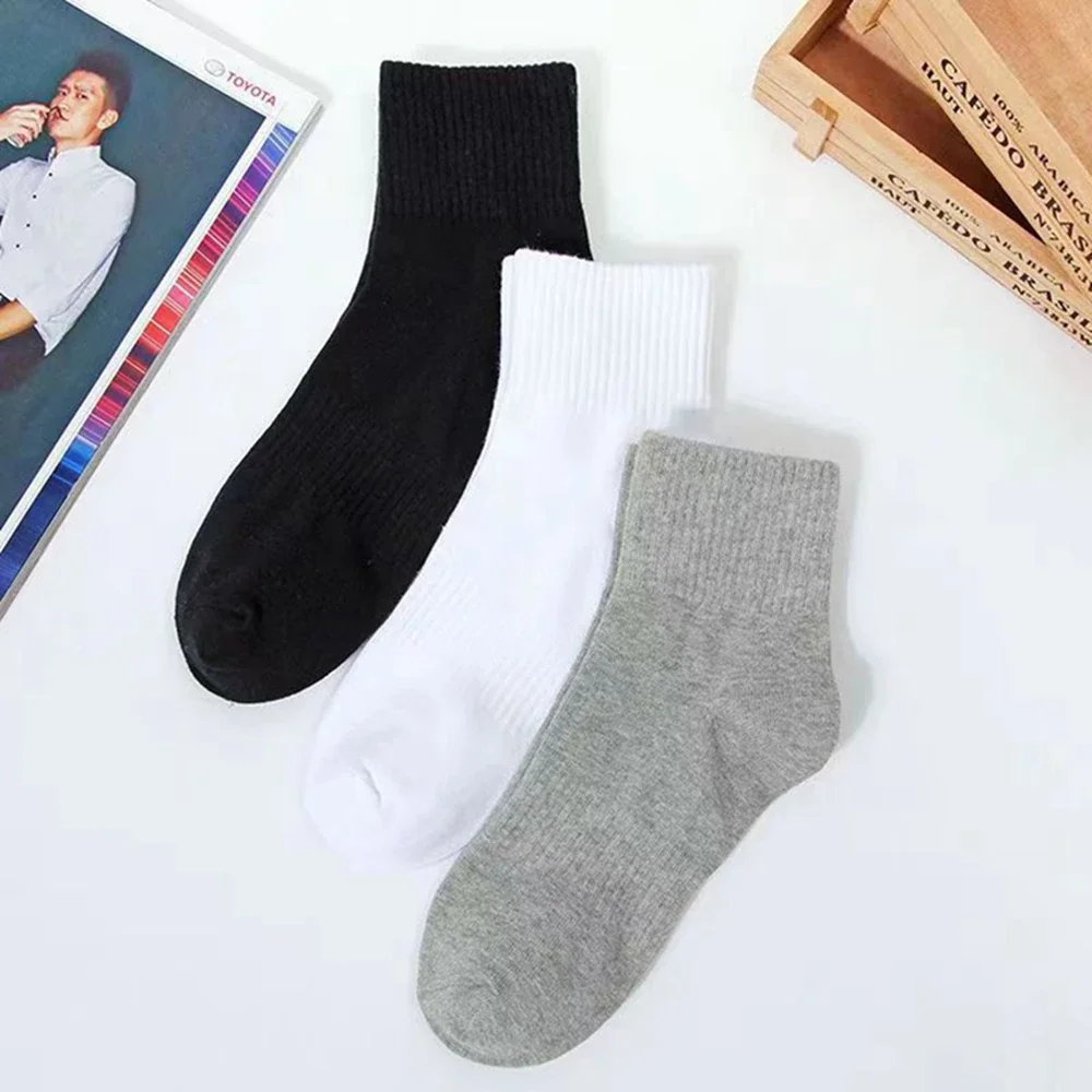 Versatile Solid Color Short Socks in Spring and Summer Sports, Short Tube Towel Bottom  electric heating socks