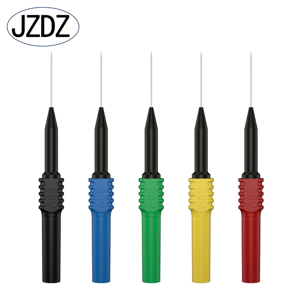 JZDZ 5pcs 멀티 미터 테스트 핀 프로브 진단 도구 절연 와이어 피어싱 테스터 바늘 팁 수리 액세서리 J.30009H