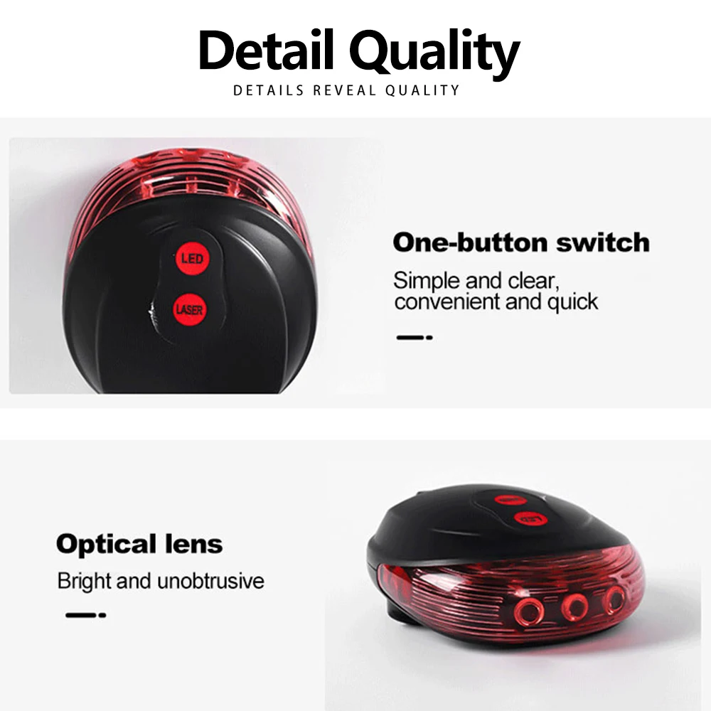 Bicycle Warning Tail Light Waterproof Night Riding Safety Warning Rear Lamp Taillight MTB Bike Rear Lights Cycling Accessories