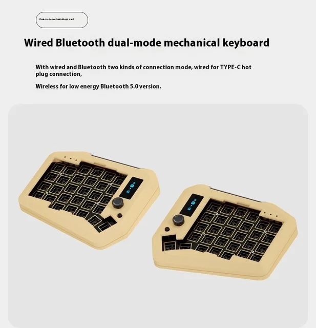 Doio KB29B-01 Sofle Split Mechanical Keyboard Aluminium Alloy With 