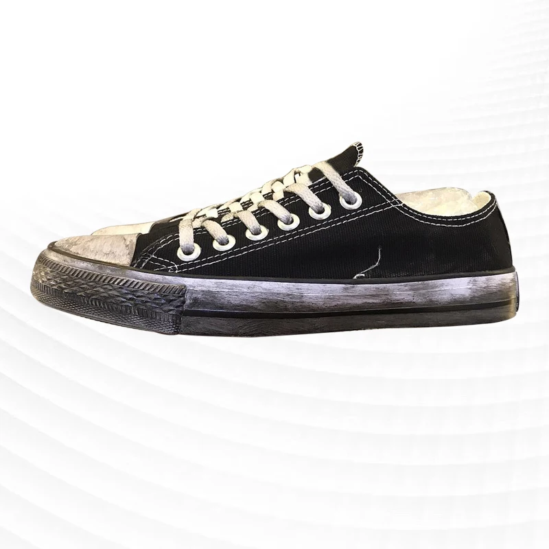 

High top and Low top classic handmade custom canvas shoes lace-up casual sneakers men and women plus size 35-46