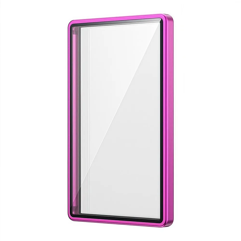 Premium Aluminium Frame Card Protector with UV Protection - Double-Sided Glass, Transparent & Durable
