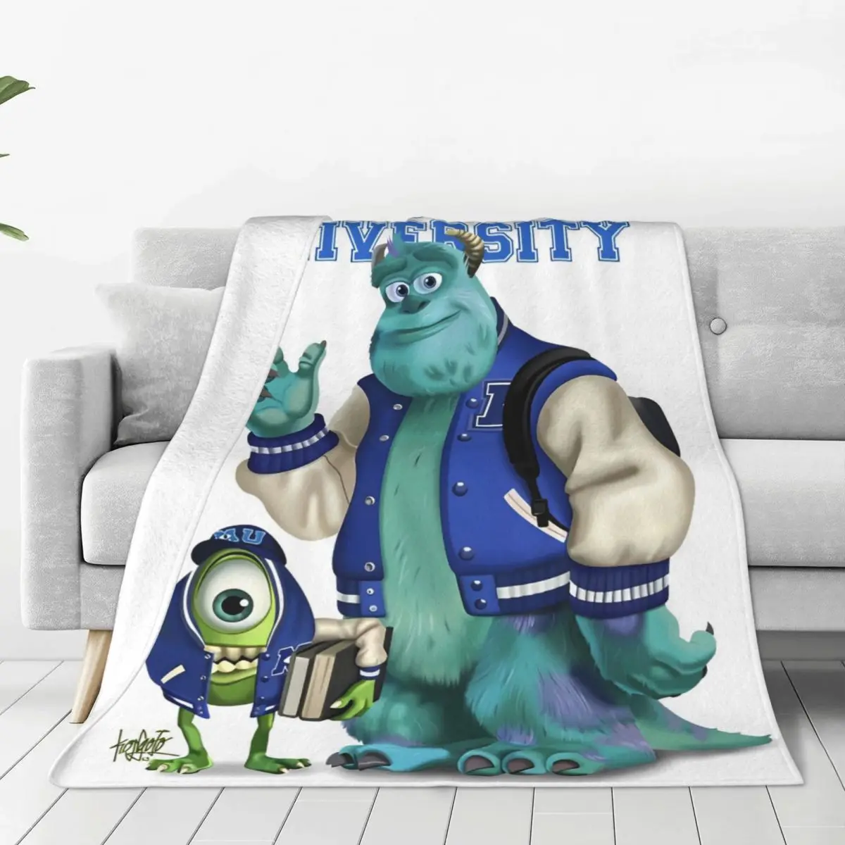 Cozy Monsters Inc James P Sullivan Plush Throw Blanket