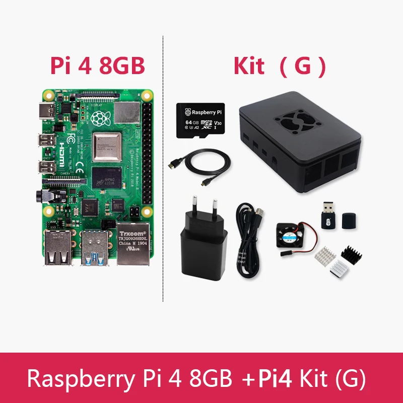 公式オリジナルRaspberry Pi 4 Model B開発ボードまたは4bキット