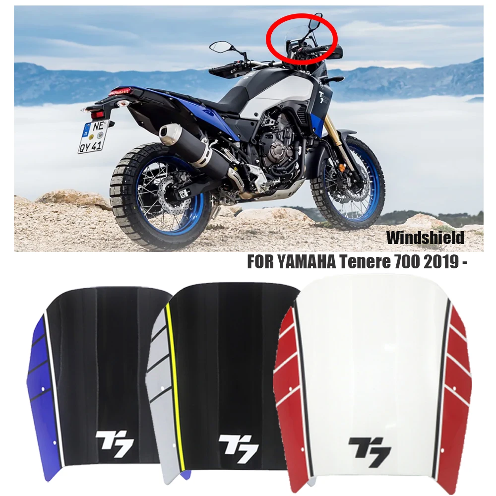 

New 3 Colors FOR YAMAHA Tenere 700 T700 XTZ 700 2019 2020 2021 Motorcycle Windshield Windscreen Air Wind Deflector