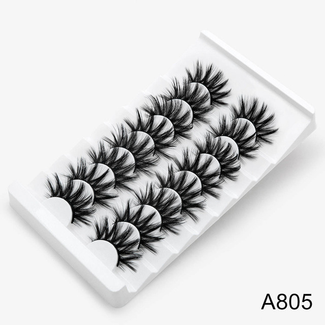 8 pairs 3D Mink Lashes Natural False Eyelashes Dramatic Volume Fake Lashes Makeup Eyelash Extension Silk Eyelashes
