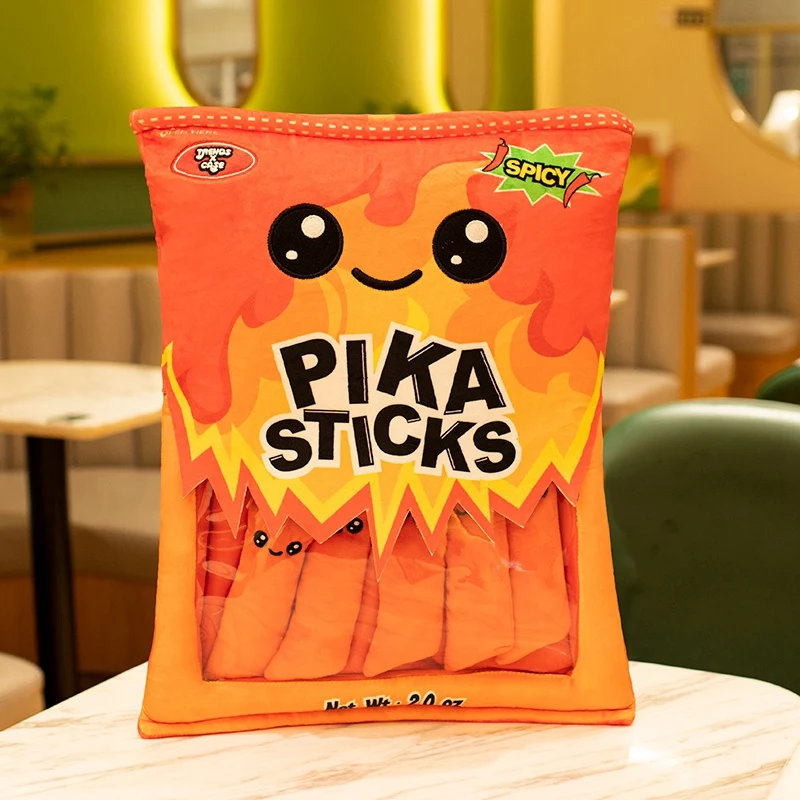 Cute Plush Snacks Puffs Toy Stuffed Soft A Bag Of Doughnut Spicy Stick Long Bread Pillow Creative Kids Toys Gift For Children 5
