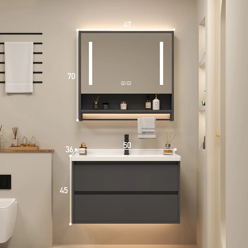 Ceramics Toilet Bathroom Vanities Vintage Partition Vanity Grey Bathroom Vanities Light Storage Mobiletto Bagno Home Furniture