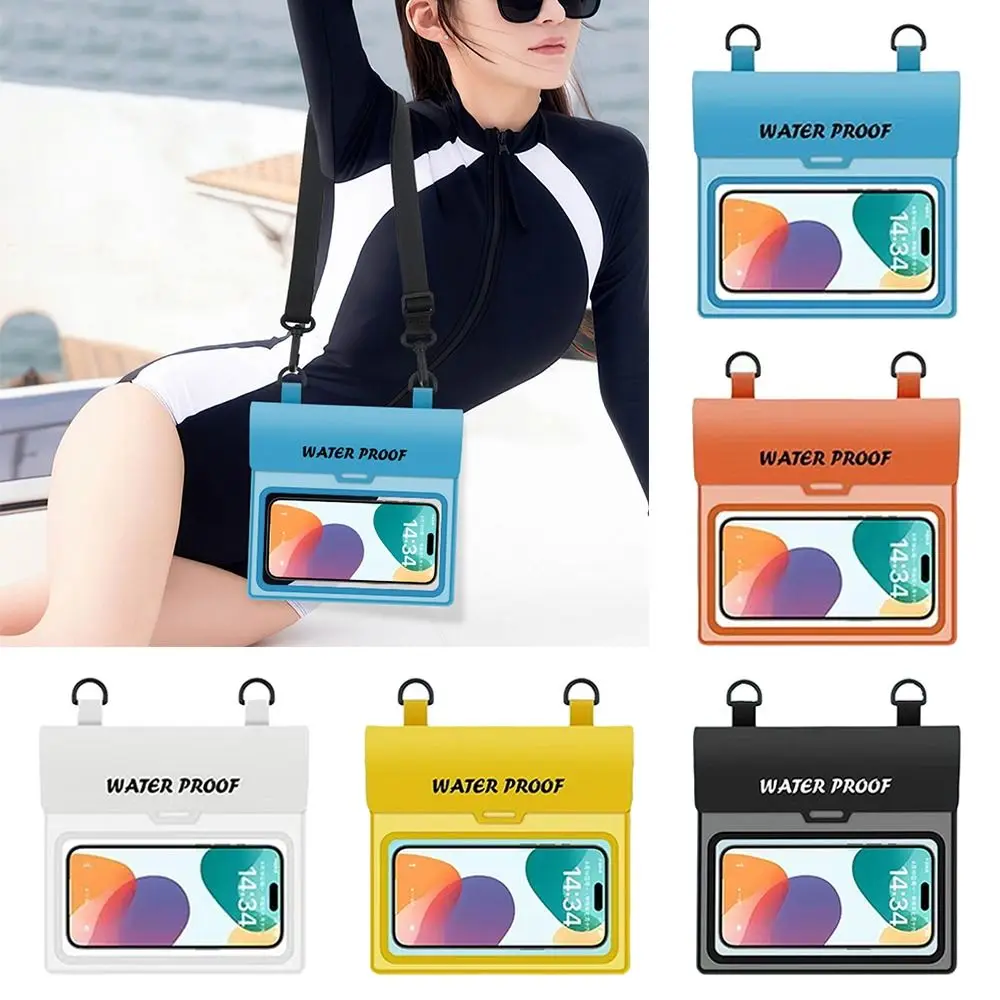 Summer PVC Swimming Waterproof Bag Touch Screen Rafting Cell Phone Bag Underwater Photo 2-In-1 Waterproof Pouch Outdoor