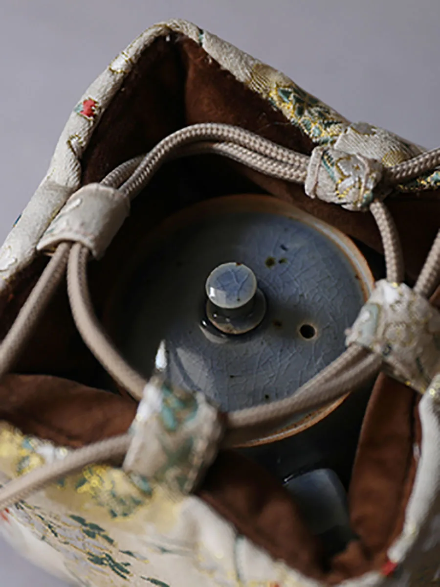 Weaving brocade thickened silk to store travel bag, tea pot, tea cup, tea set, tea pot, cloth bag