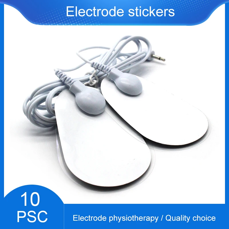 10Pcs Self Adhesive Replacement Electrode Pad Tens Digital Therapy Machine Low Frequency Massager Oval Wordless Electrode Patch electrode pads