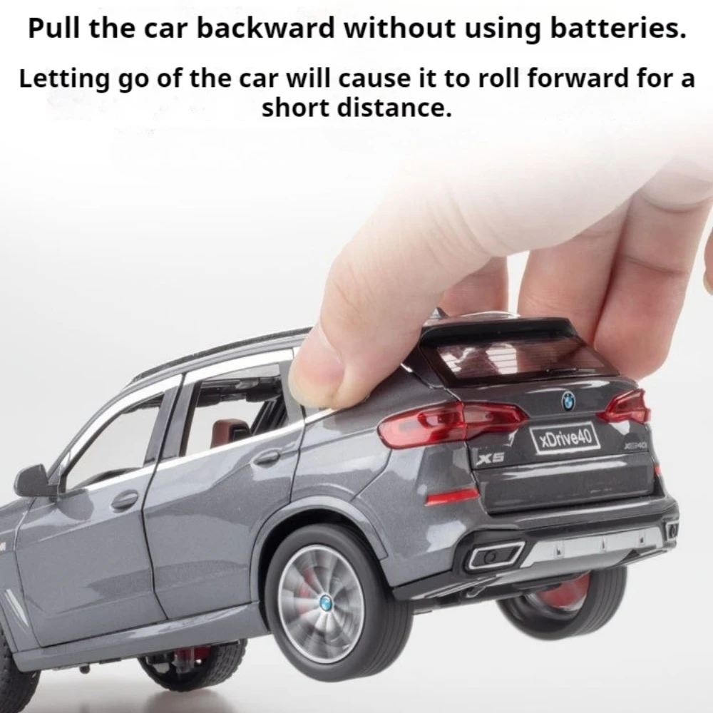 Deluxe 1:24 BMW X5 Miniature Toy SUV with Sound and Light