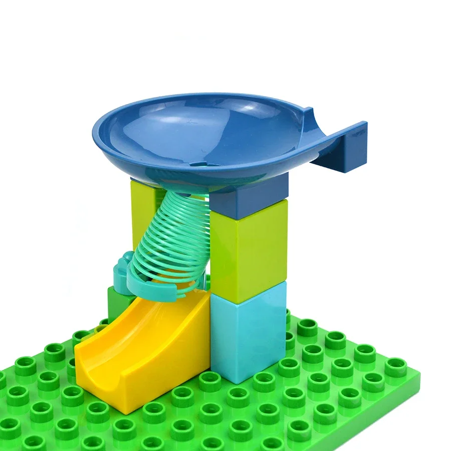 Big Size Slide Race Run Track Brick Rolling Ball Building Block