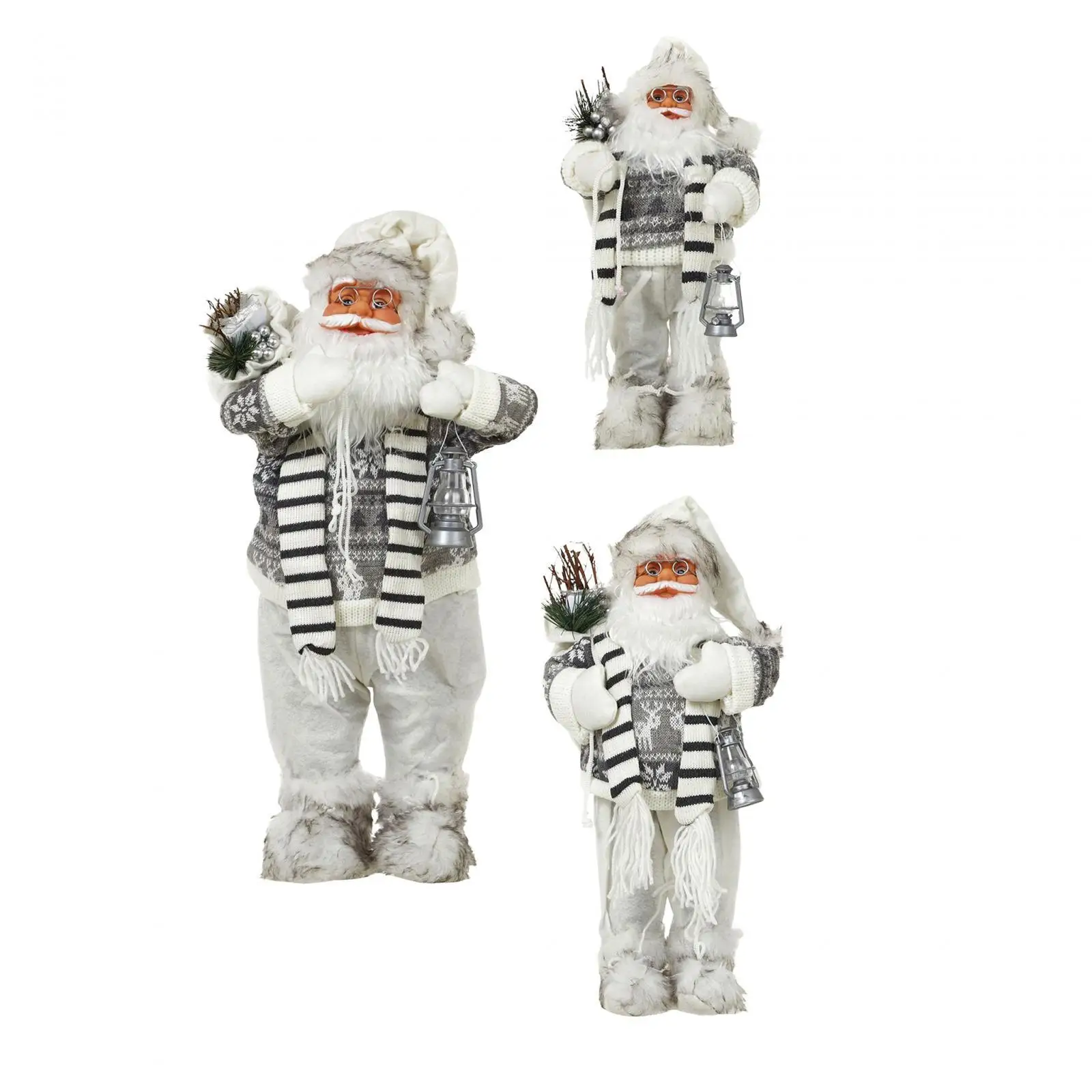 

Santa Claus Christmas Figurines Santa Doll New Year Xmas Table Holiday Tabletop Xmas Decor Standing Santa Claus Figurine Gift