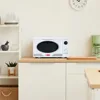 Retro Countertop Microwave Oven - Large 800-Watt ,12 Pre-Programmed Cooking Settings,Digital Clock,- Kitchen Appliances - White 6