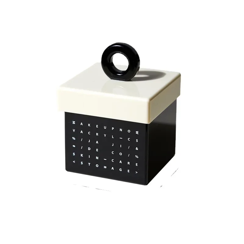 Brush Stand Modern Minimalist For Cotton Pads Stripe Acrylic Storage Box Dust Belt Cover Cotton Buds Box Multifunctional 4