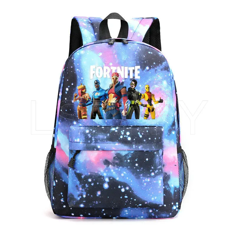 Fashion FORTNITE Boy Backpack Women High Capacity Travel Bag Multi
