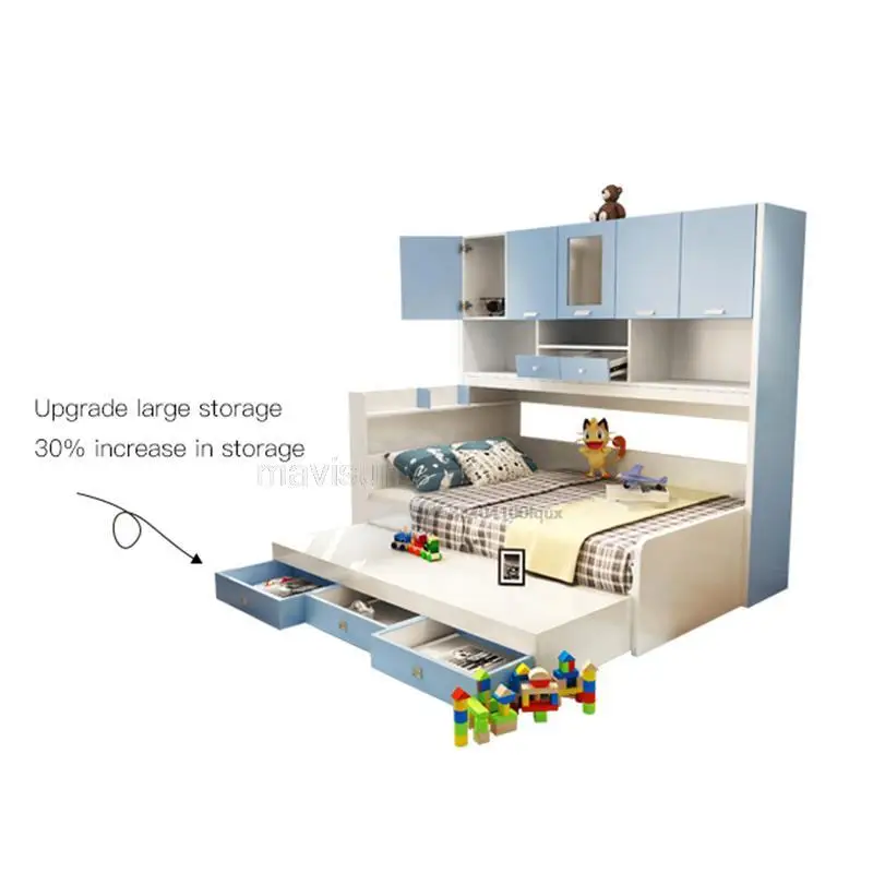Children's Bed With Drawers Multifunctional Eco-Friendly Bed For Boys Simple And Modern Kids Bedroom Furniture In High Quality