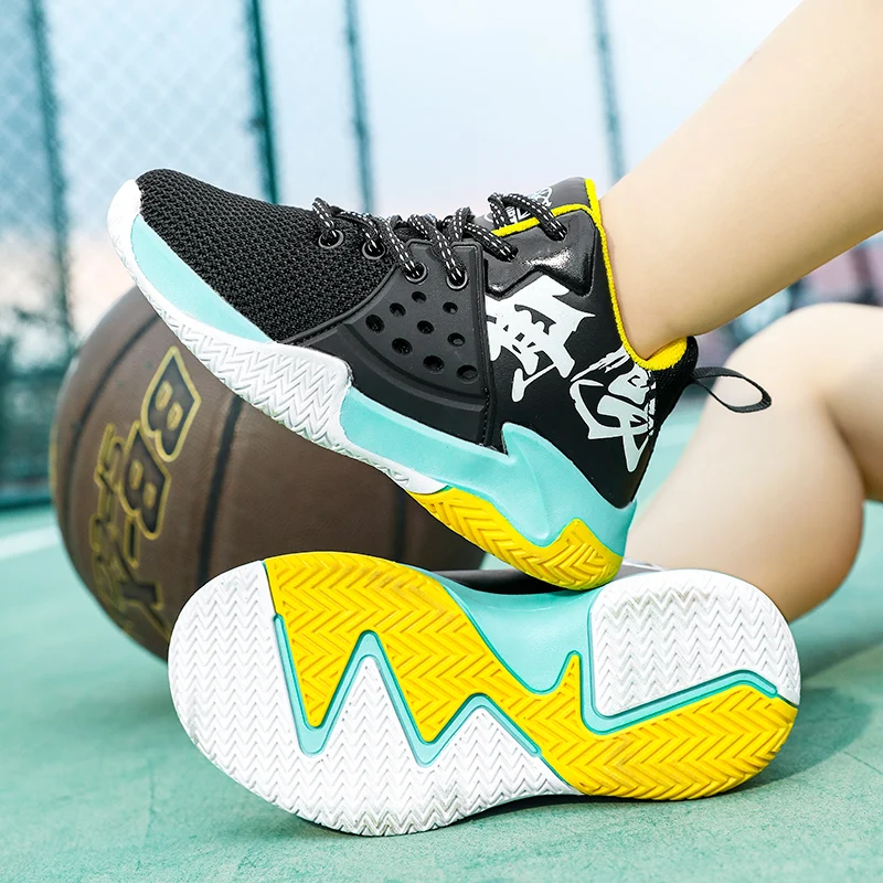 Bsaketball Shoes For Children 2022 Summer Fashion Casual Boys Sports Sneakers Kids Boots Male Rubber Designer Flat Footwear