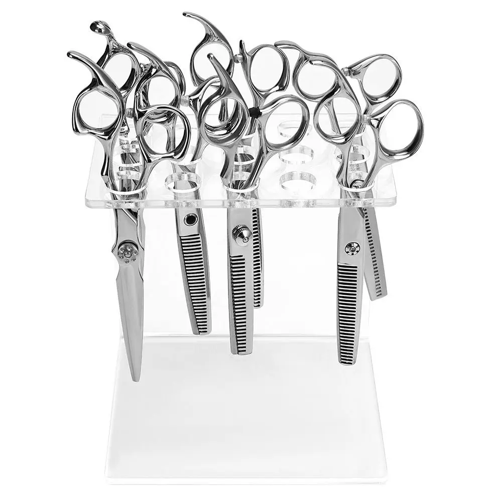 Acrylic Scissors Display Holder Transparent 5/615 Grids Makeup Brush Organizer Clear Display Durable Construction