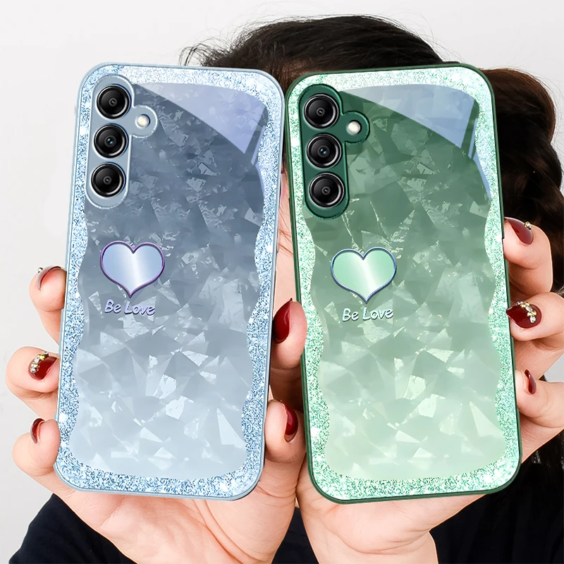 Gradient Purple Heart Glass Phone Case