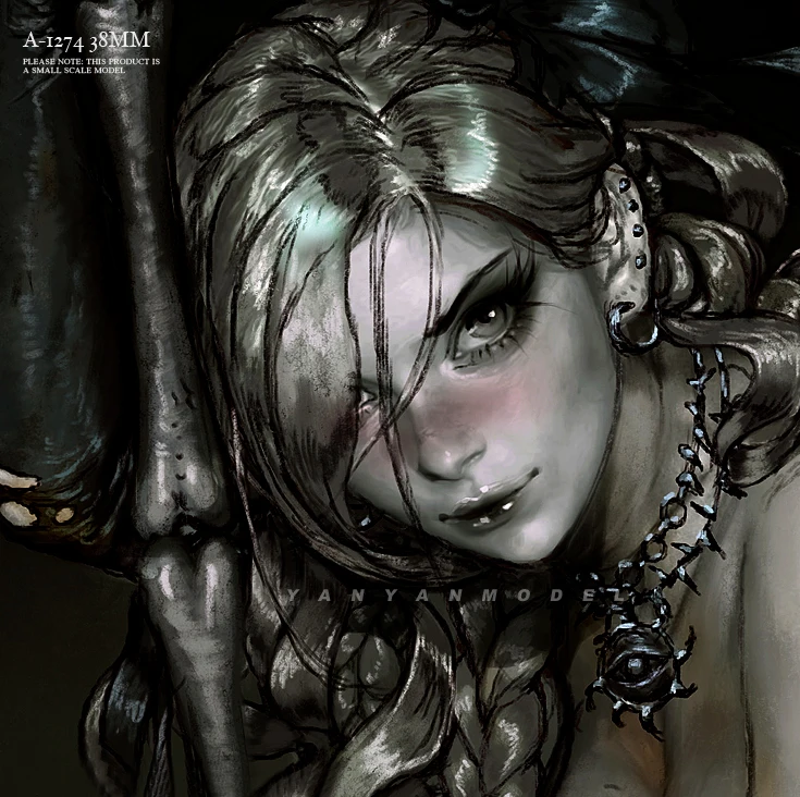 

38mm Resin model kits figure beauty colorless and self-assembled A-1274