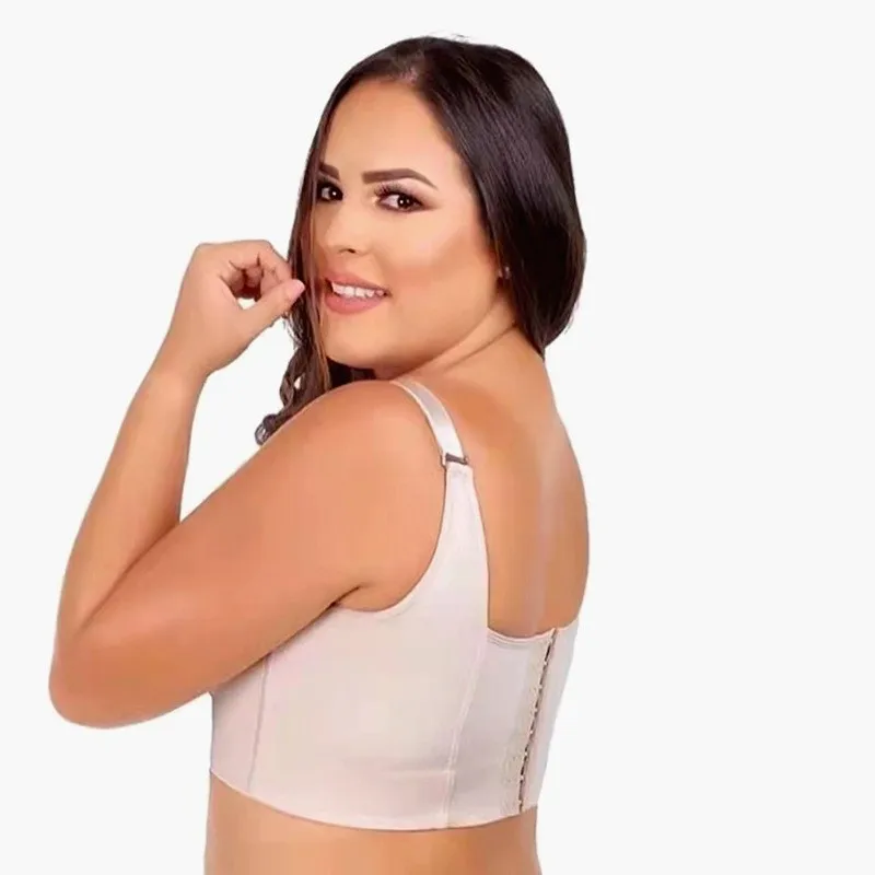Back Smooth Out Shaper Bra Plus Size Wide Band Bras Shapewear Back Fat Smooth Underwear Top Breast Shapers H Cup Women Strapless Bras