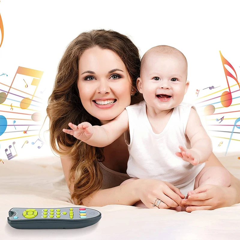 Baby TV Remote Control Kids Musical Early Educational Toys Simulation Remote Control Children Learning Toy with Light Sound