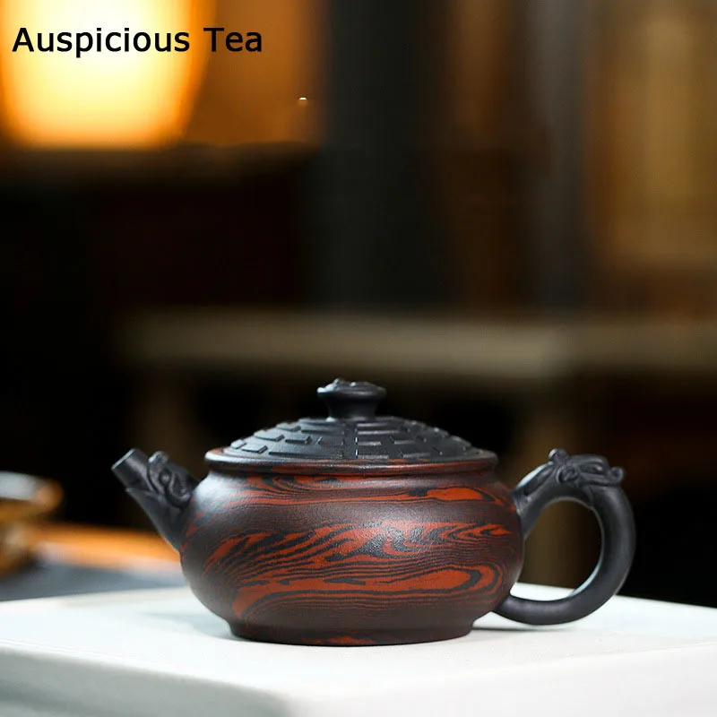 

250ml Authentic Yixing Raw Ore Teapot Pure Handmade Kungfu Tea Set Household Beauty Pot Tea Ceremony Accessories Customized Gift