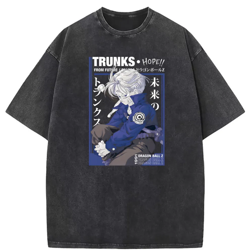 

Trunks Del Futuro Washed Tshirt Funky Preppy Style Long Sleeve Youth Sweatshirts 2023 New Arrivals Print Anime T Shirt Men