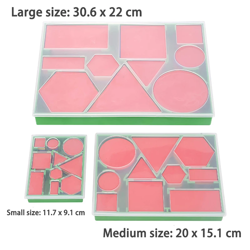 ABS Math Geometry Shape Blocks Educational Toy