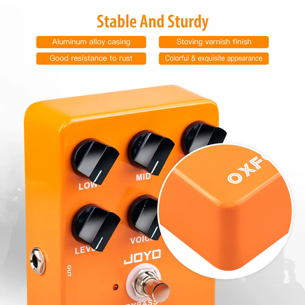 JF-22 OXFORD SOUND Distortion Guitar Pedal Classic 70's British Rock Distortion