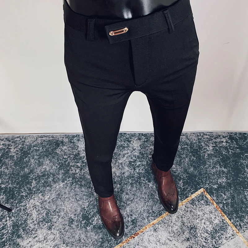Spring Summer Men Casual Business Formal Pants Slim Fit Solid Color Formal Office Social Trousers Men's Wedding Party Suit Pant business pants suit pants men pants