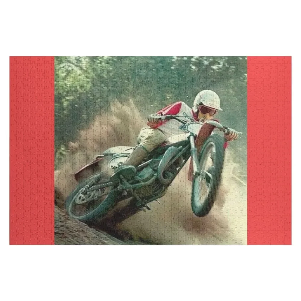 

Vintage Motocross Jigsaw Puzzle Photo Personalized Gifts Wood Photo Personalized Customizable Gift Puzzle