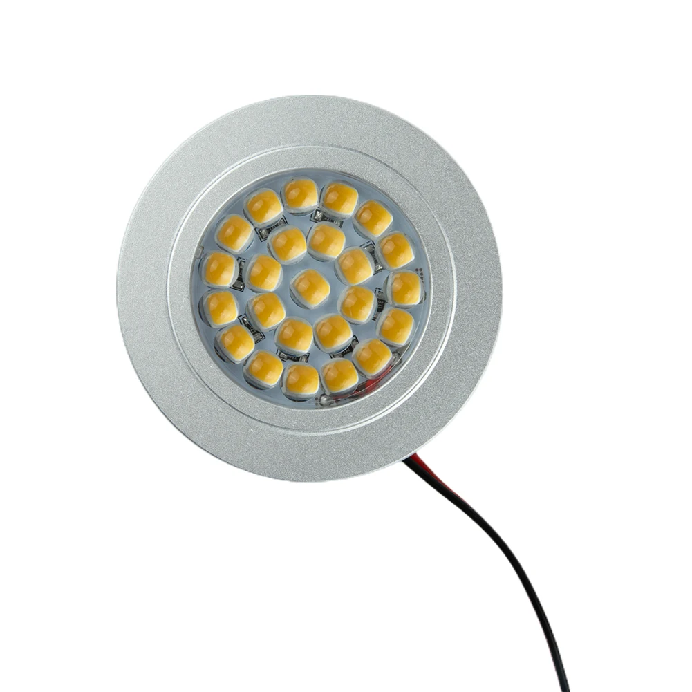 

9pcs 12V LED Touch Sensor Switch Light Boat Caravan RV Warm Spotlight Warm White Light 3000K Sand Silver Shell 30cm Red