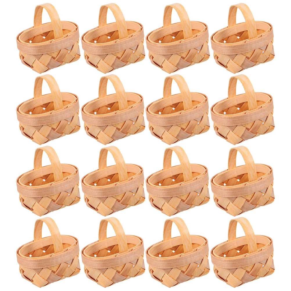 

16 Pcs Woven Gift Storage Handwoven Teen Girl Gifts Decorations Household Festival Packing Wood Mini Wedding Gift Gifts