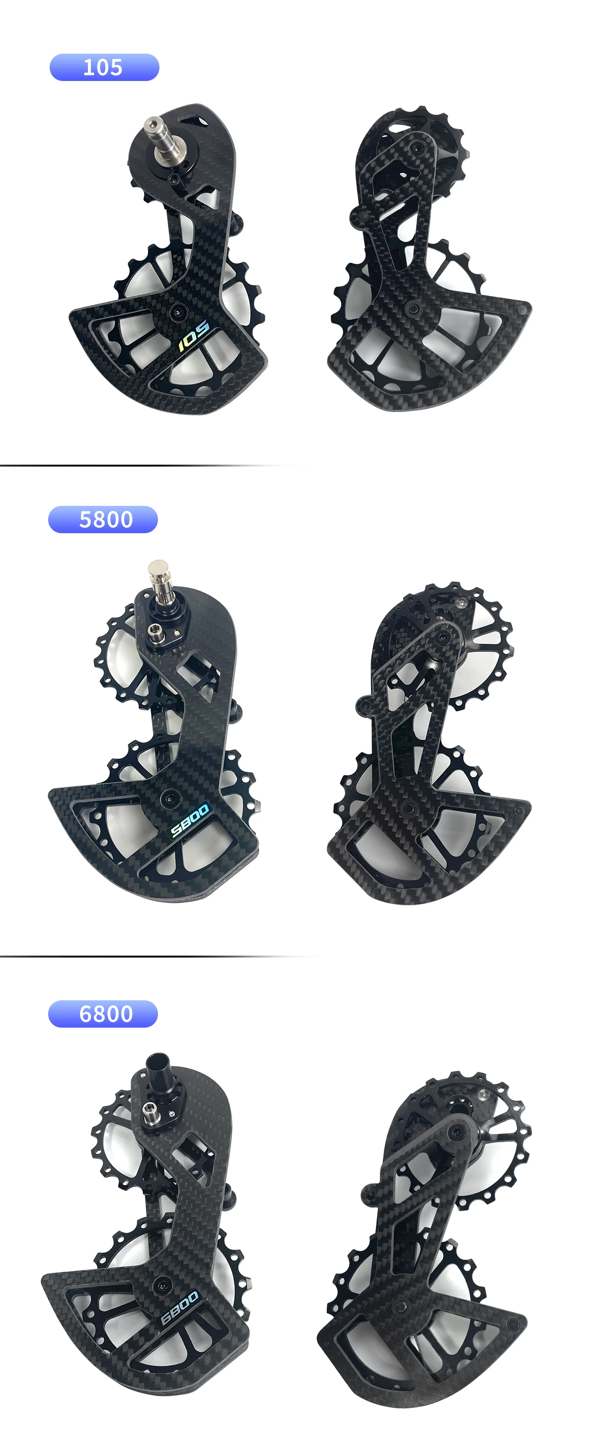 Ltwoo fahrrad keramische Lager geschwindigkeit Kohlefaser-Riemens cheibe Rad rückwand für Shimano 105/ut/ultegra/dura Ace – Detail 5