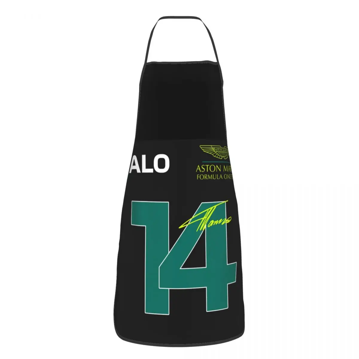 

Fernando Alonso 14 Aston Martin F1 Apron Chef Cooking Cuisine Tablier Waterproof Bib Kitchen Cleaning Pinafore for Women Men