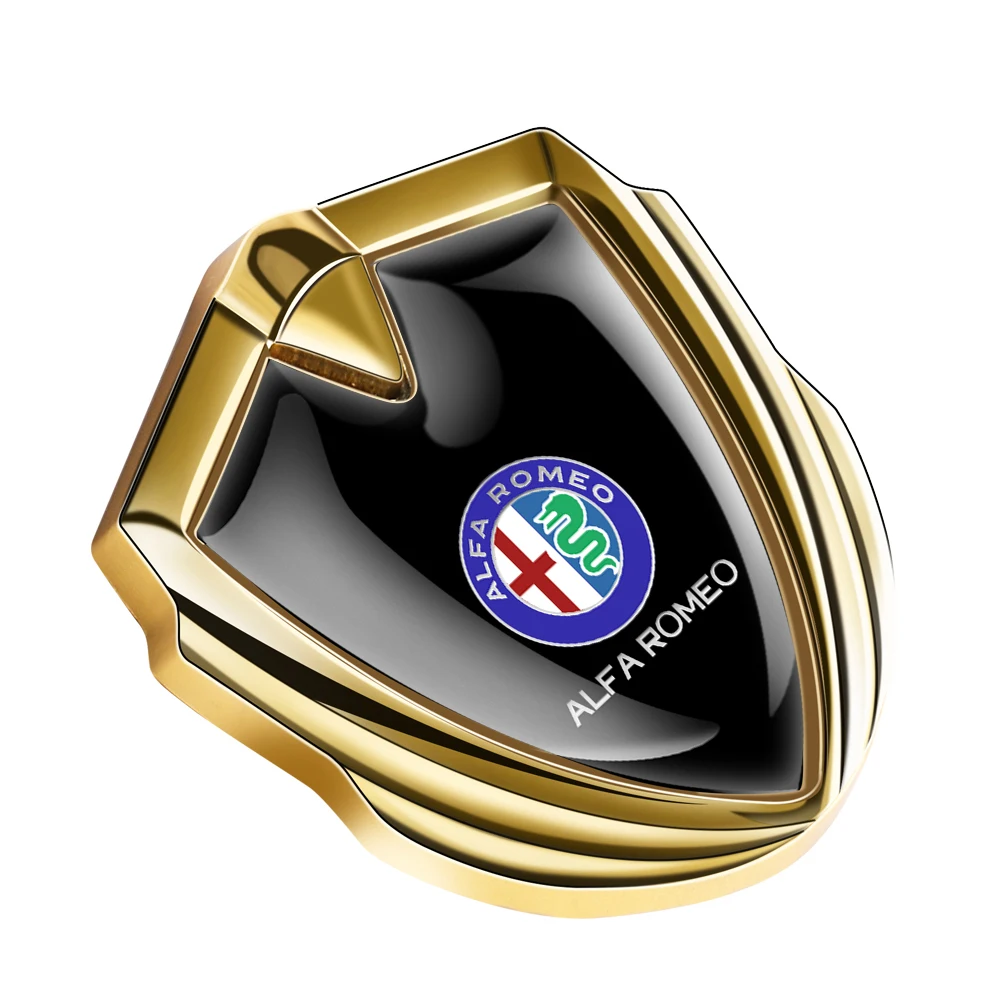 Alfa Romeo Metalen 3D Sticker - Afmetingen badge
