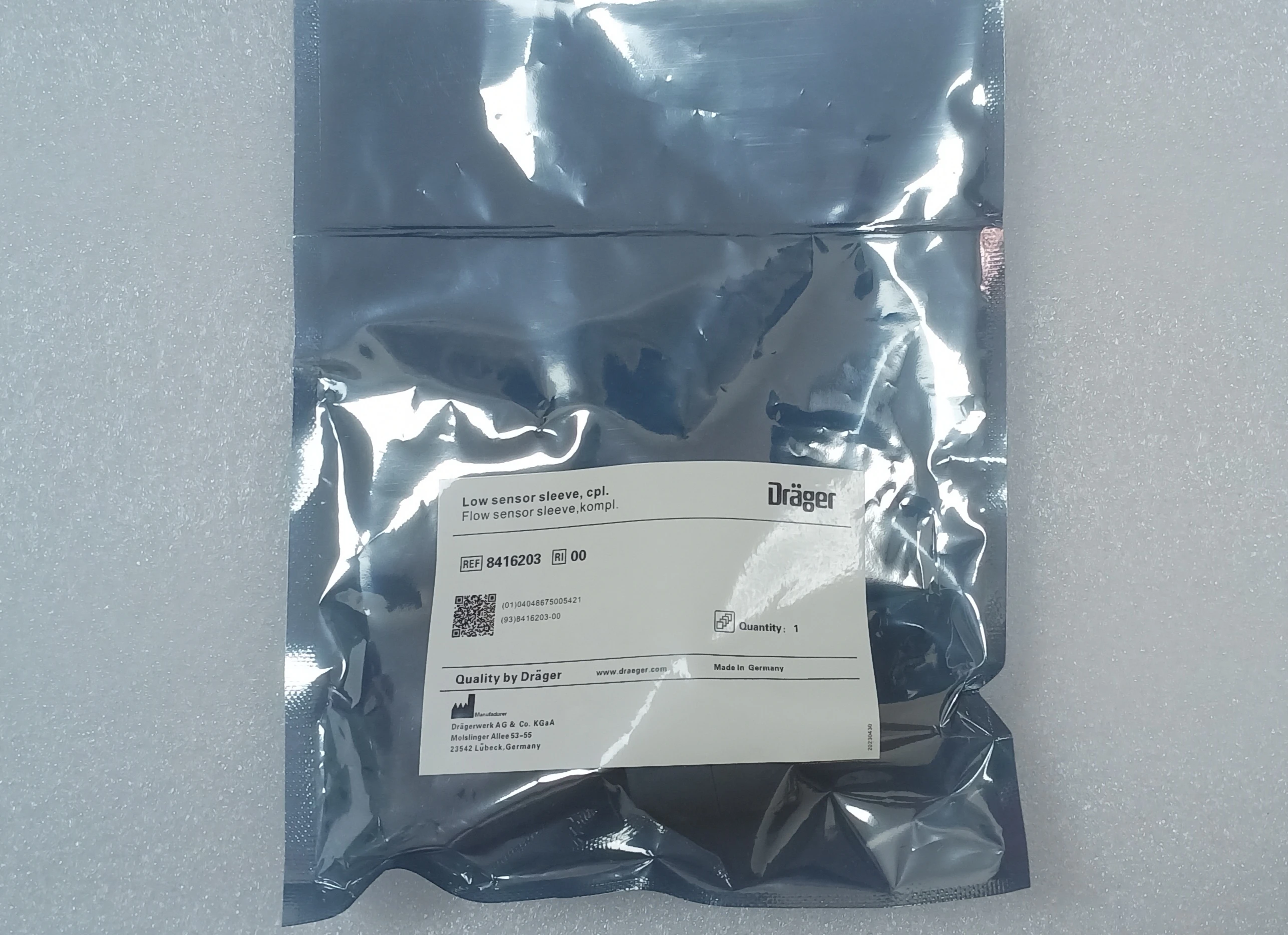 

Drager 8416203 Low sensor sleeve, cpl.(New,Orignal）