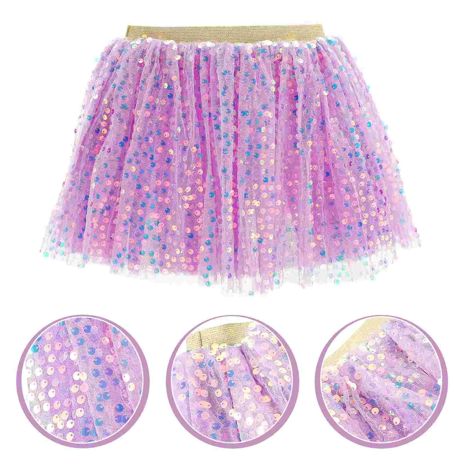 

Violet Tulle Skirts Girls Tutu Girls' Dresses Kids Toddler Formal Birthday Princess Outfit Decorative Children