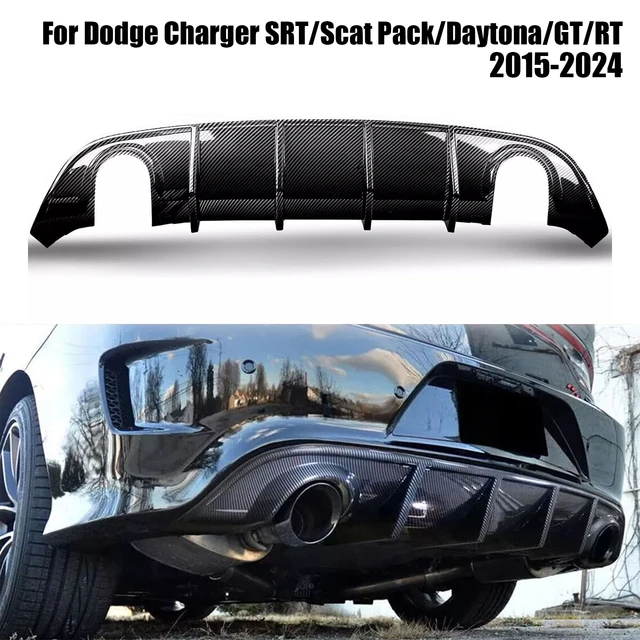 204055-64f6fe.jpg غطاء صدام خلفي سفلي لـ 2015-2024 شاحن دودج SRT/Scat Pack/Daytona/GT/RT كربوني أسود لامع