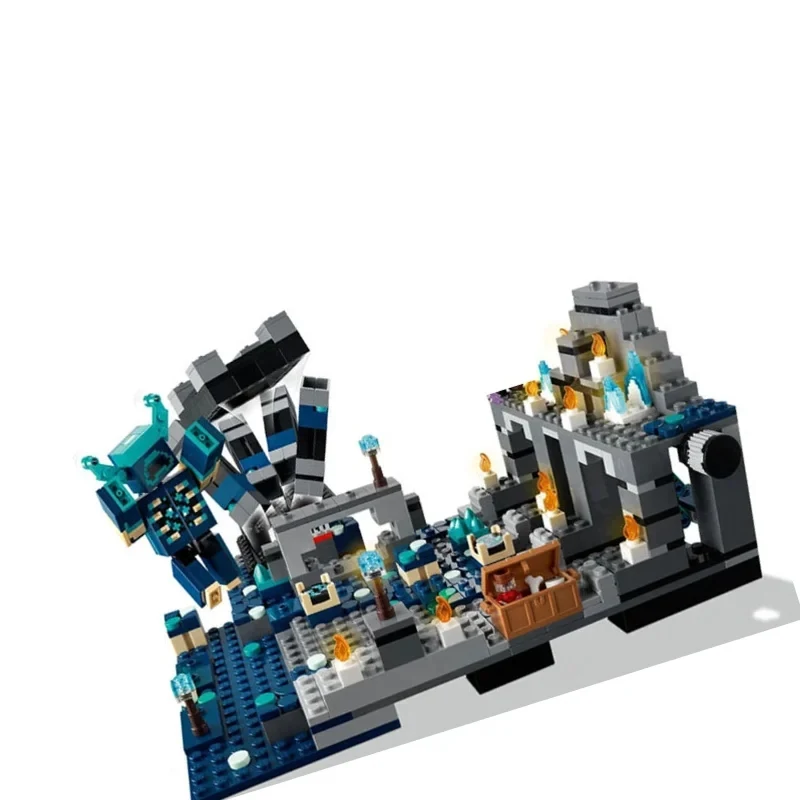 852Pcs Creative Deep Dark Battle Building Blocks Warden Model Decoration Puzzle Assembly Toys For children Birthday Gift 4