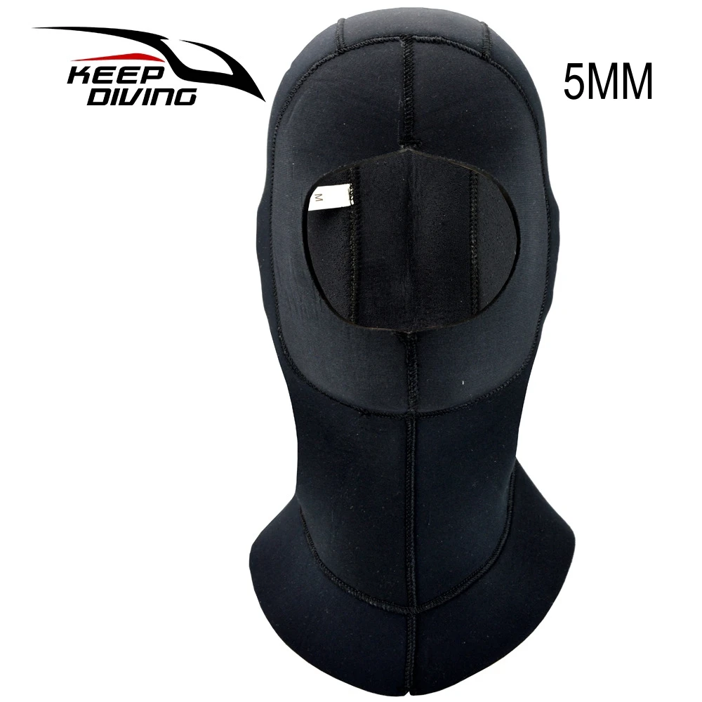 3MM/5MM Neoprene Scuba Diving Hood With Shoulder Snorkeling Equipment Hat Water Sports Hunting Spearfishing Surfing Swim Cap 3mm keep diving neoprene scuba diving hood with shoulder snorkeling equipment hat water sports wetsuit spearfishing swim caps