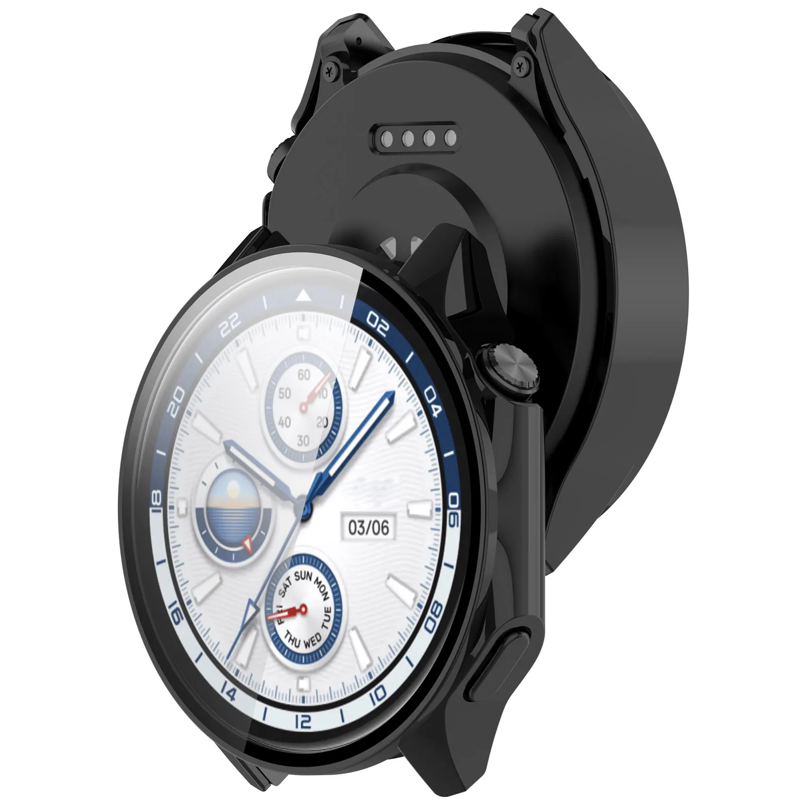 Фото Закаленное стекло + искусственное стекло для Oneplus Watch 2, защитная рамка для экрана, бампер для Oneplus Watch 2 №3