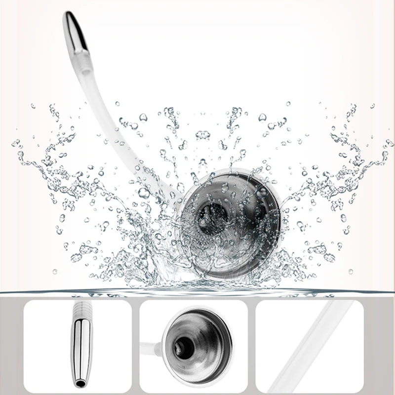 Urethral Stimulator Medical Steel Funnel Catheter Urethal Women Sounding Rod Sex Toys Men'S Masturbation Device Hole Penis Plug urethral dilator,silicone urethral dilator
