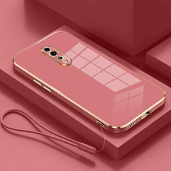 Frosted Translucent Shockproof Case with Silicone Frame for OPPO Reno Z - Hard Clear Cover (Gs6D red)