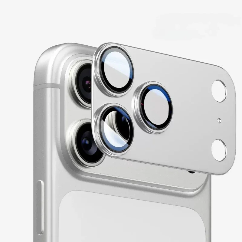 Tempered Glass Frosted Matte Metal Camera Lens Protector with Full Cover